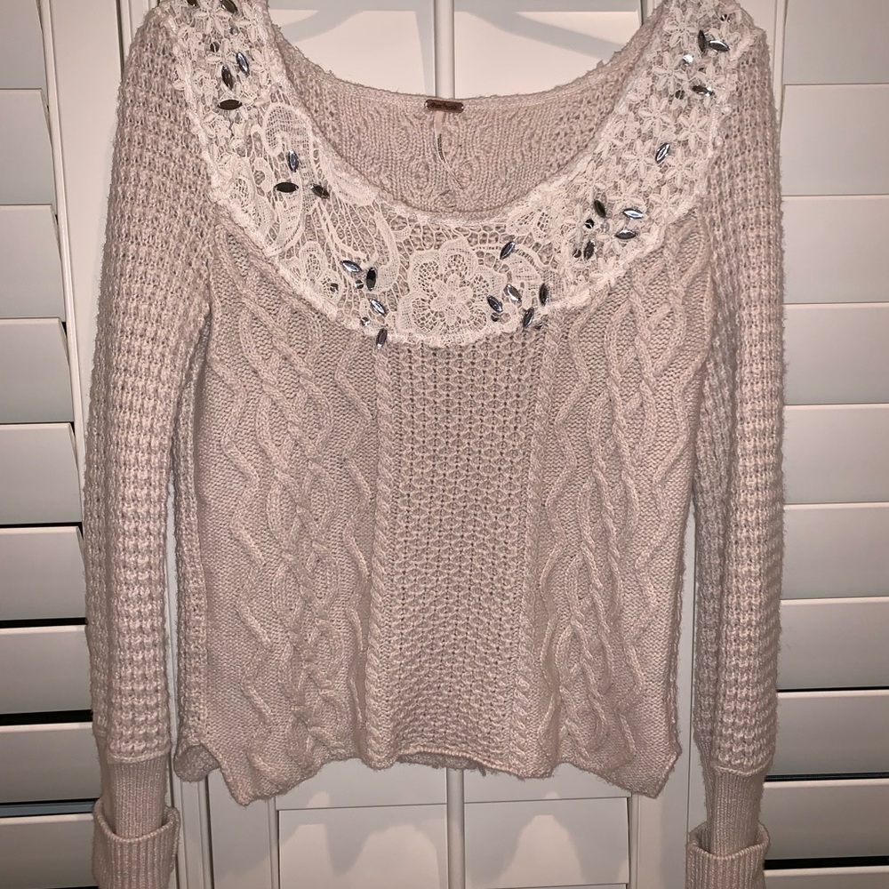Free People Cableknit Sweater
